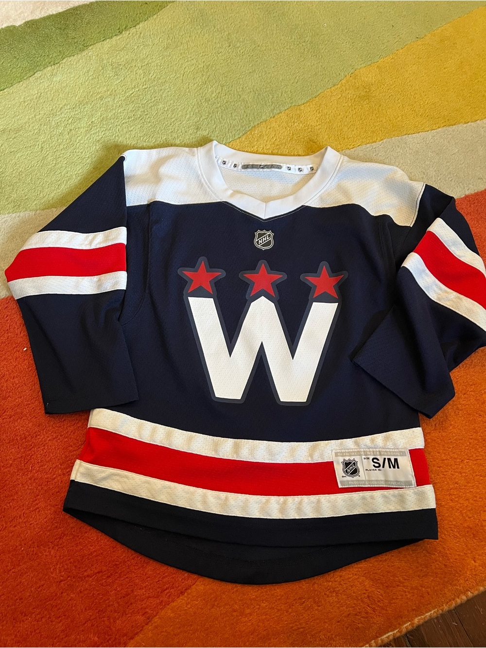 Youth Washington Capitals Navy 2020/21 Alternate Replica Jersey S/M YOUTH